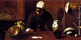 Diego Rodriguez De Silva Velazquez Famous Paintings - Kitchen Scene with the Supper in Emmaus